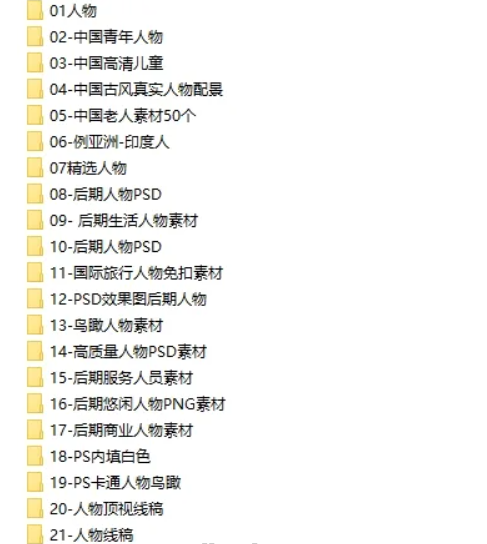 【人物素材】高质量免扣人物素材2000+ PSD源文件【16G】-大海创业资源网