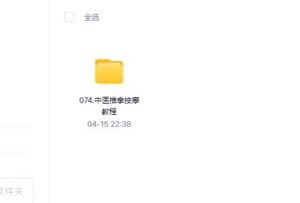 中医推拿手法教学高清视频课程全套中医调理全身按摩培训教程视频-大海创业资源网